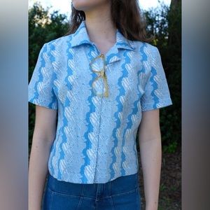Beklina Mia shirt in hydrangea sz S/M